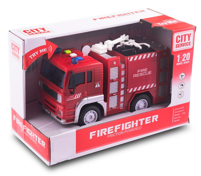 Straż pożarna samochód zabawka dla małego strażaka światło dźwięk
